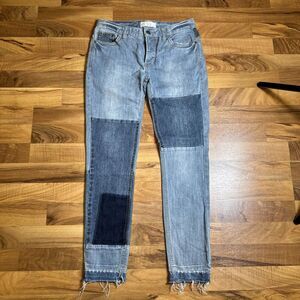 Free People Raw Hem Women's Patchwork Jeans - Size 27 - Button‎ Fly